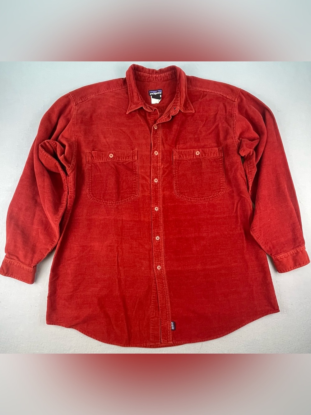 Rare Vintage 1994 Patagonia Lightweight Corduroy Button-Down Shirt, Auburn